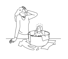 疲れている主婦
