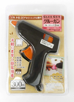 グルーガン 接着剤 のり 糊 簡易接着グルーガン スティック2本付 059698