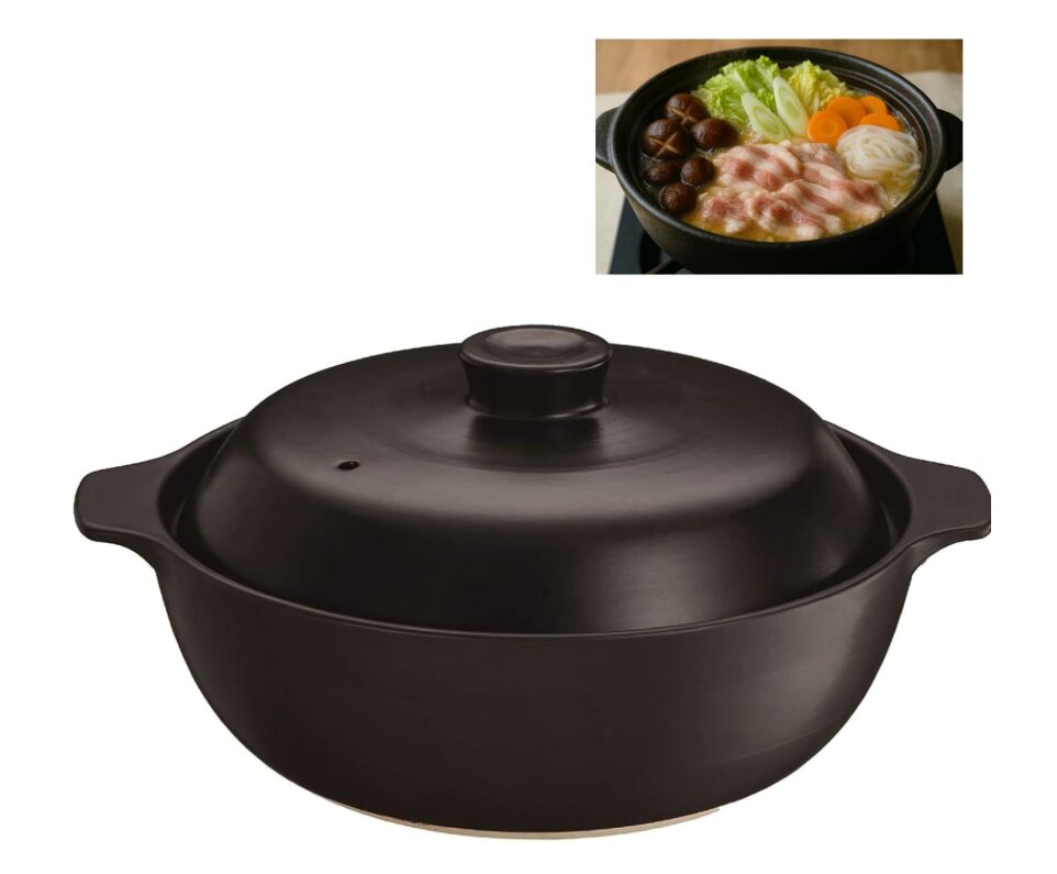 IH対応 深型手作り土鍋 4〜5人用