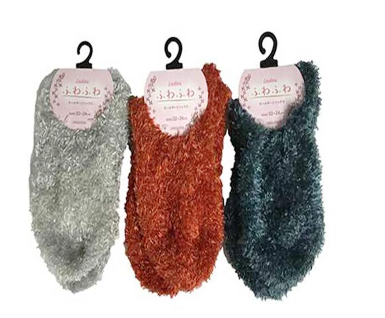 ワッツモコモコルームソックス無地