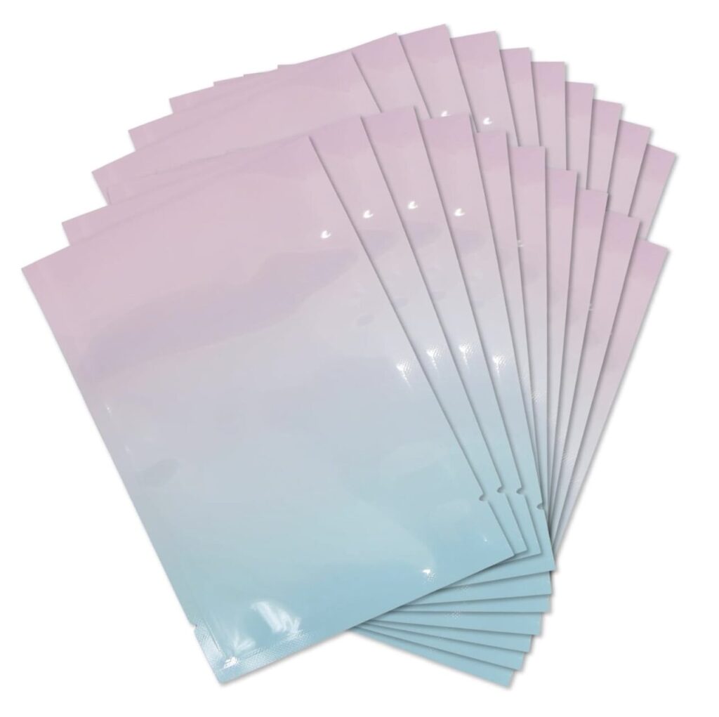 熱圧着 パウチ 袋 内寸約86x133mm 20枚 グラデーション パステルカラー