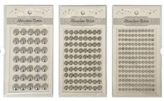 ラインストーンシール 半球 メタリックシルバー
4968583214480