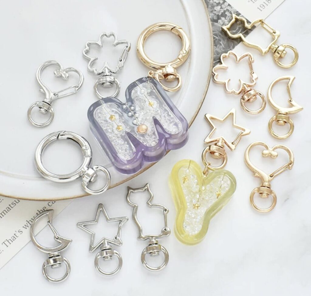 キーホルダー デザイン パーツ 6種類 6個入