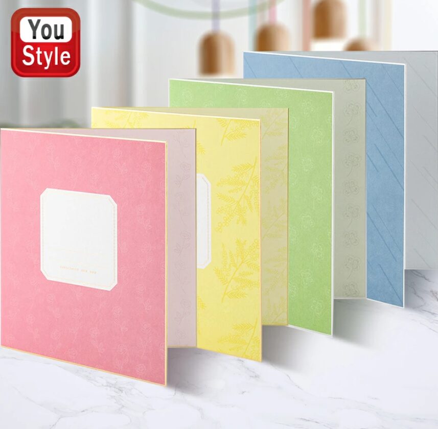 推し寄せ書き色紙③MIDORI カラー色紙 二つ折り 寄せ書きシール39枚・封筒付