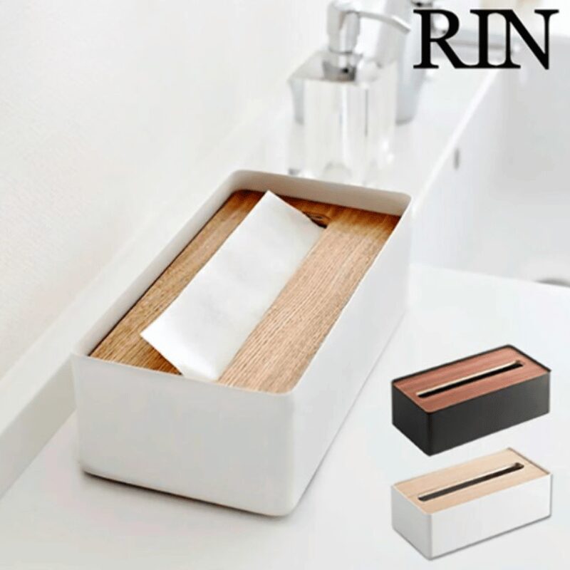 山崎実業 RIN 蓋付きティッシュケース L