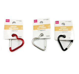 ダイソー カラビナ ハート型