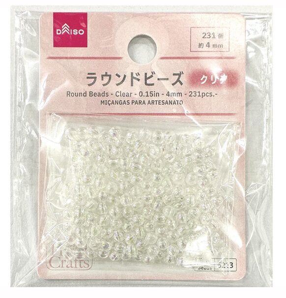 ラウンドビーズ（クリア、２３１個）