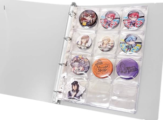 缶バッジ専用 収納ファイル A4サイズ (クリア版)