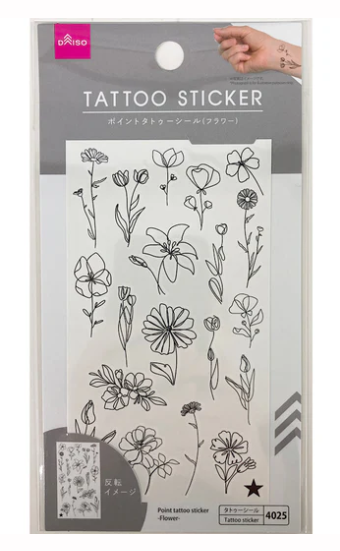 ダイソー①ポイントタトゥーシール（フラワー）