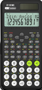 NEWYES 関数電卓 401関数・機能 微分積分・統計計算・数学自然表示 2行表示 スライド式ハードカバー付き 関数計算機 数学電卓 建築現場 物理 大学用 991MS 日本語説明書付き 黒