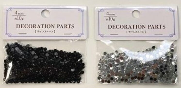 ラインストーン4MM モノトーン10G
