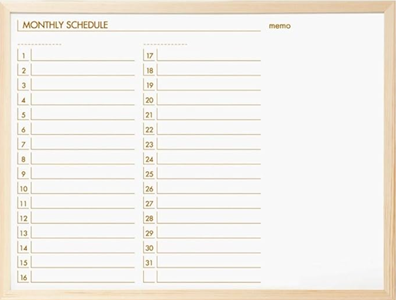 ナカバヤシ ウッドスケジュールボード W620×H470mm SBM-E6247