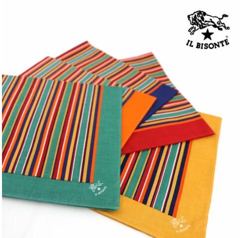 イルビゾンテ マルチストライプ柄バンダナ