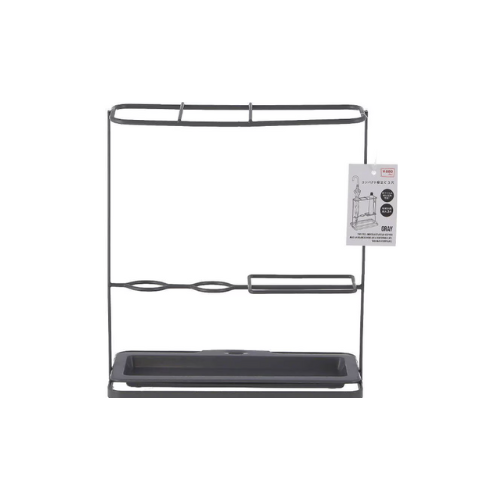 コンパクト傘立て　３穴　グレー