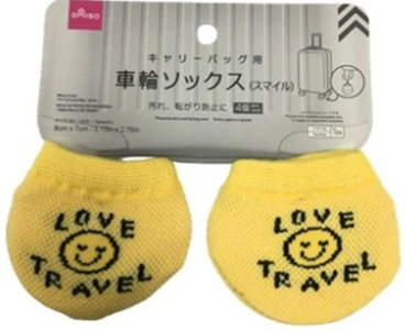車輪ソックス（キャリーバッグ用、スマイル）