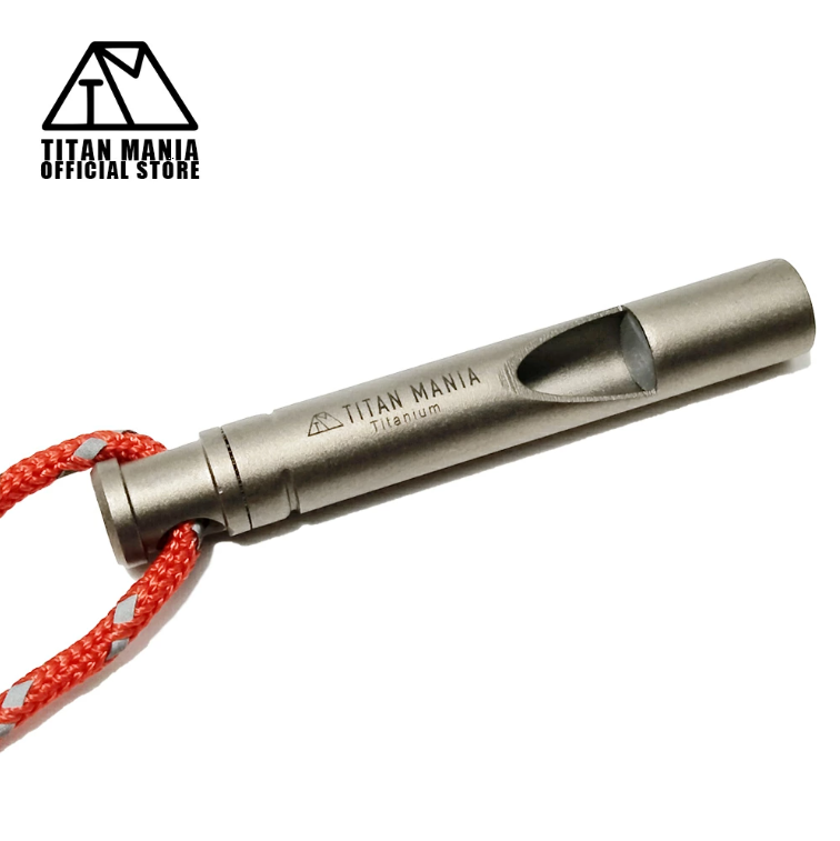 TITAN MANIA(チタンマニア) ホイッスル チタン製｜ソロキャンプや登山に