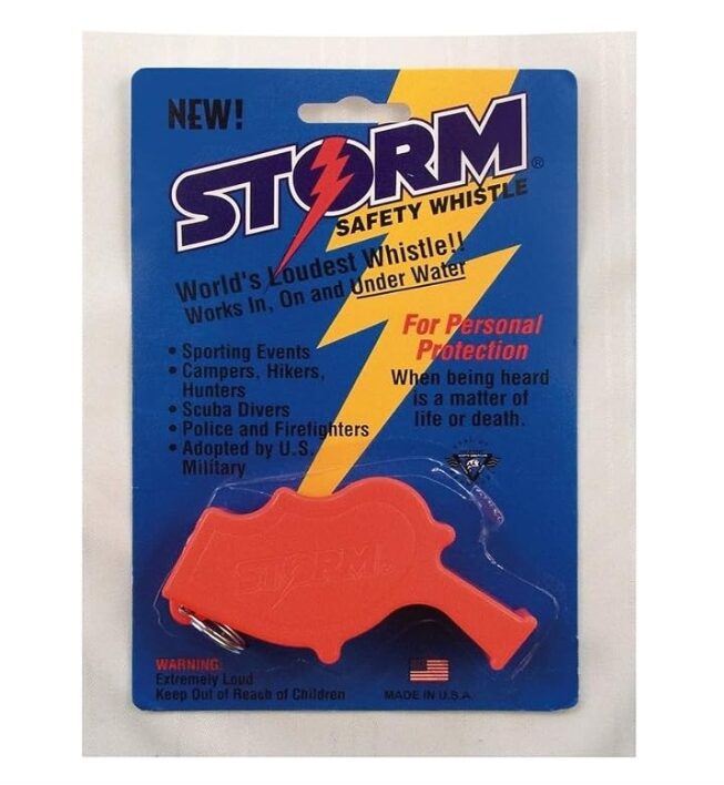 NEW ストームセーフティーホイッスル オレンジ｜水面下でも使用可能