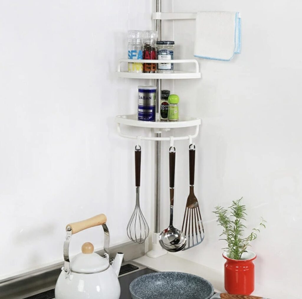 パール金属　コーナーラック 2段 