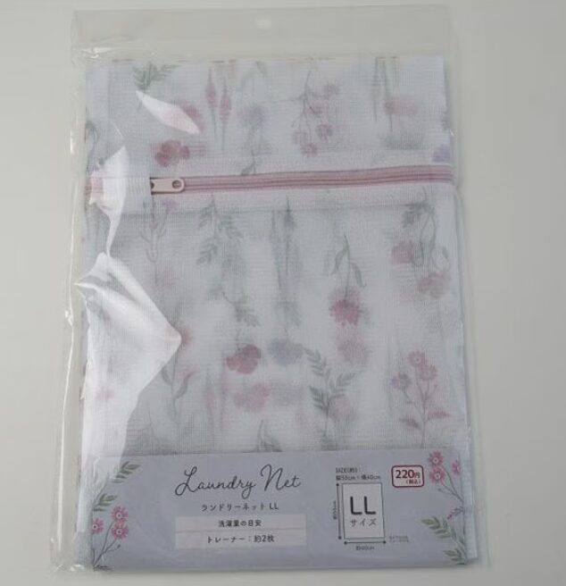 花柄ランドリーネット ピンク LL