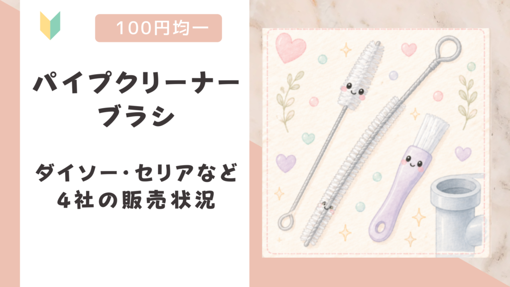 パイプクリーナーブラシは100均で買える？ダイソー・セリアなど4社の販売状況