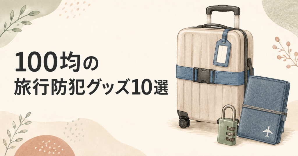 スーツケースベルトや南京錠など100均の旅行防犯グッズ10選