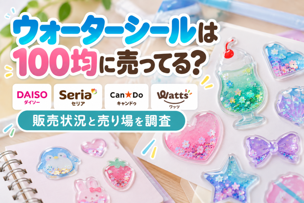 ウォーターシールは100均に売ってる？ダイソー・セリアなど4社の販売状況と売り場を調査