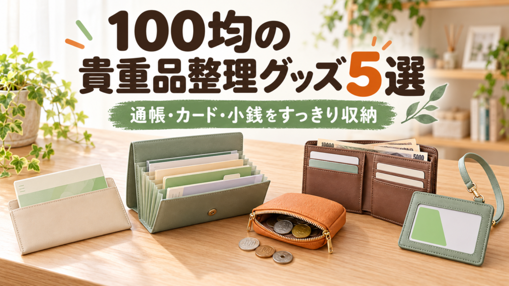 100均の貴重品整理グッズ5選！通帳・カード・小銭をすっきり収納